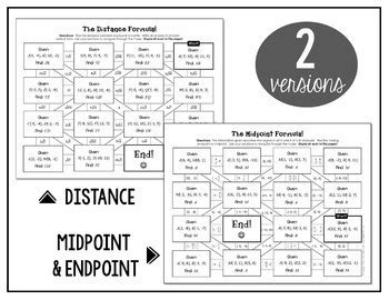 the midpoint formula worksheet maze